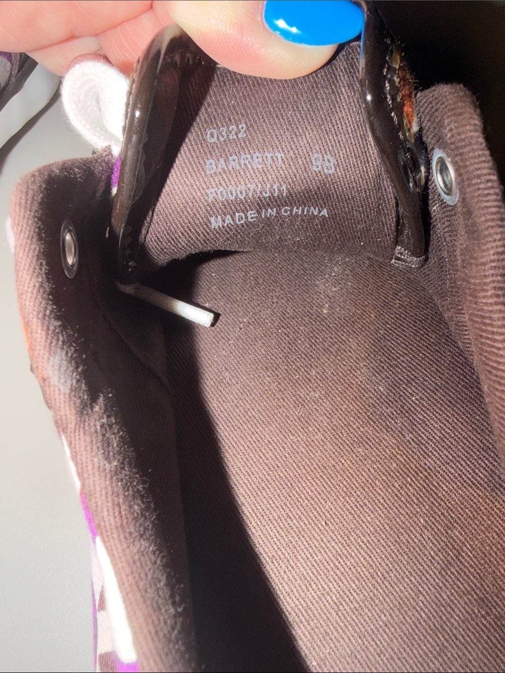 Coach Women’s Barrett Sneakers in Purple, Orange, Gray, White size 9 - Picture 3 of 6